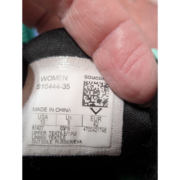 Saucony Ride ISO Everun Womens Size 10 Violet/Aqua Running Walking Athletic Shoe - Picture 8 of 9